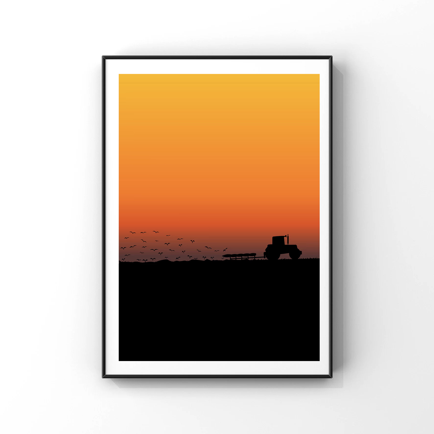 Abstract Art Tractor Working i - đánh giá và giá Agriculture Farming Poster
